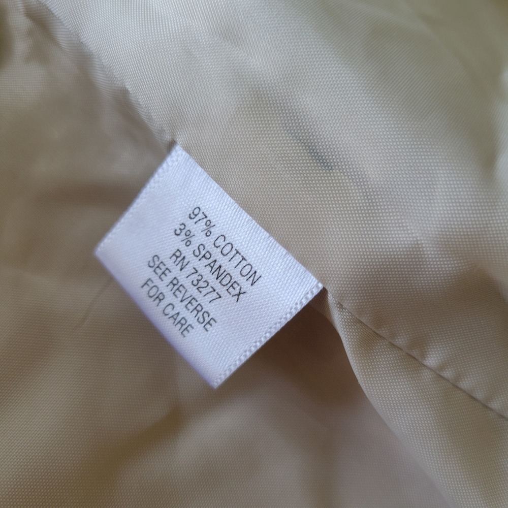 Croft & Barrow Womens‎ Beige Tan Stretch Cotton Blazer Jacket Size 12 RN73277 - Picture 8 of 10